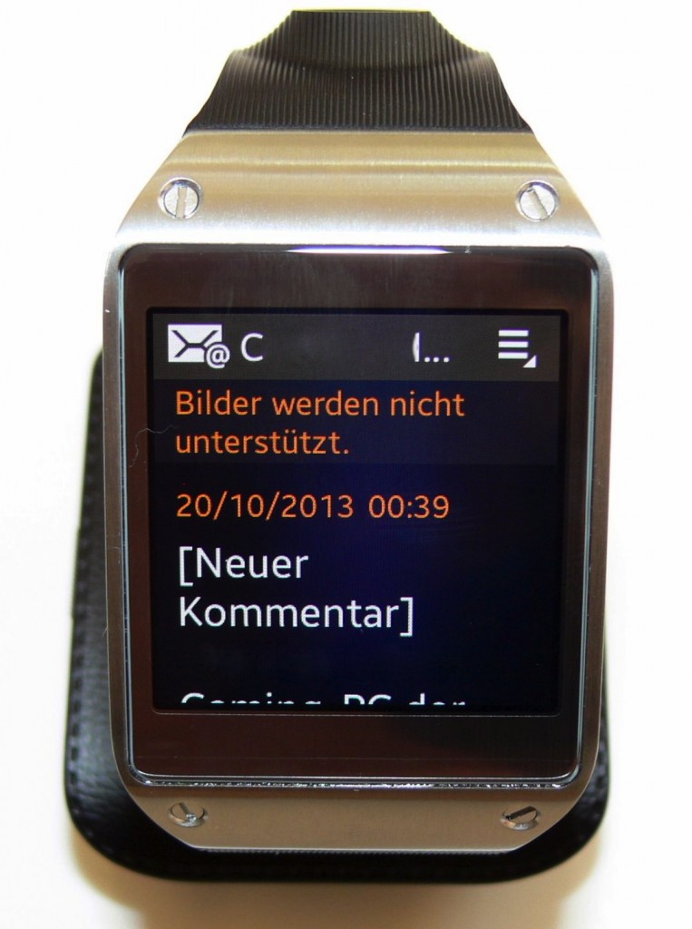 Email Ansicht - SAM Galaxy Gear - SmartTechNews