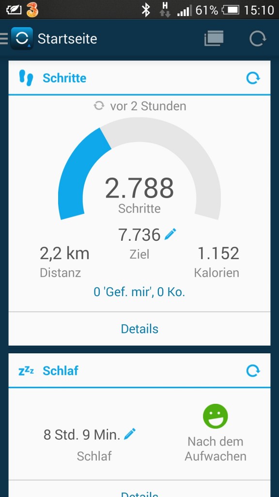 Schrittanzeige im App - smarttechnews