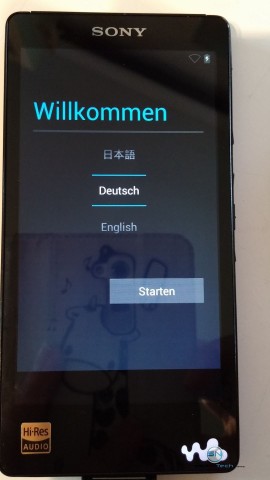 Sony Walkman NWZ F886 - Sprachauswahl