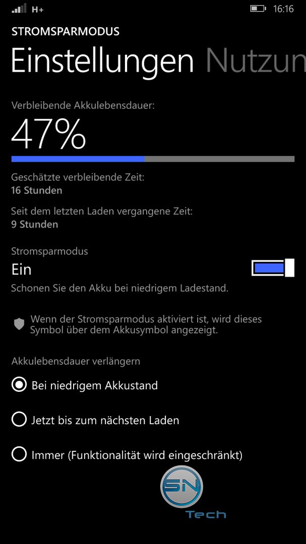 Nokia Lumia 735 - SmartTechNews - Akkuverbrauch