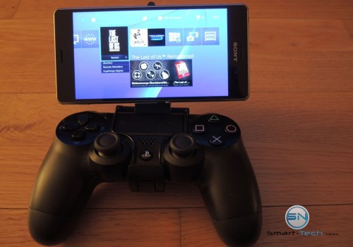 PS4 Homeschreen auf Sony Z3 mit PS4 Controler - SmartTechNews