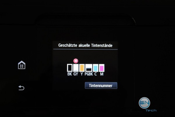 Tintenvorrat - Canon Pixma MG7550 - SmartTechNews