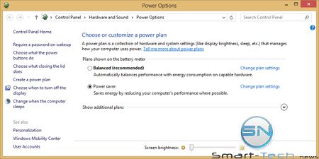 Die beiden Energiesparprofiele des  Toshiba Satelite