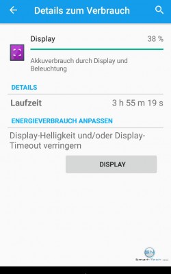 Display Aktivzeit - Sony Xperia Z5 Compact - SmartTechNews