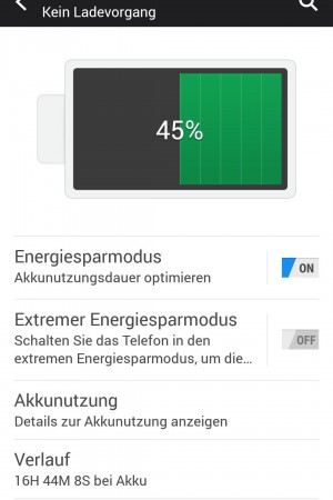 Standard Nutzung 45 Prozent - HTC One M9 - SmartTechNews