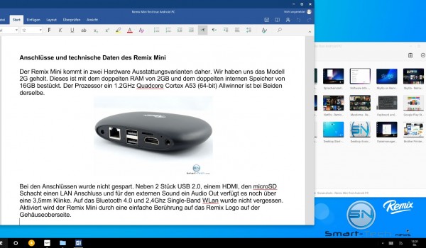 Microsoft Word am Remix Mini the dirst Android OC - SmarttechNews