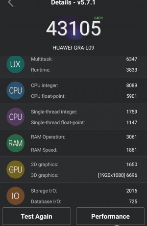 Benchmark AnTuTu Teil 3 - Huawei P8 - SmartTechNews