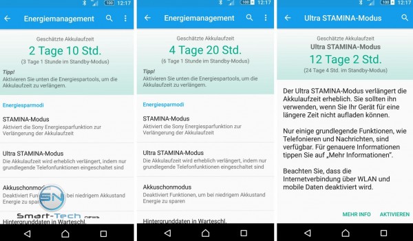Akku Ausdauer - Sony Xperia Z5 - SmartTechNews