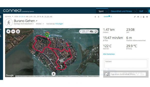 Burano Italien - Garmin Fenix 3 HR Saphir - SmartTechNews