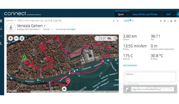 Venedig Italien - Garmin Fenix 3 HR Saphir - SmartTechNews