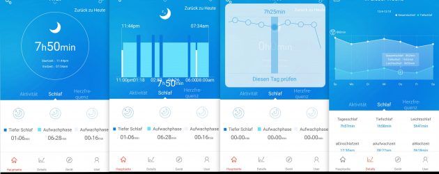 App Schlafauswertung NewGen FBT55 HR SmartBand