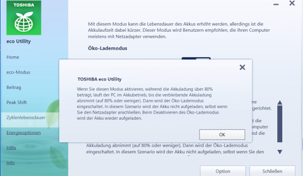 Toshiba eco Modus 1