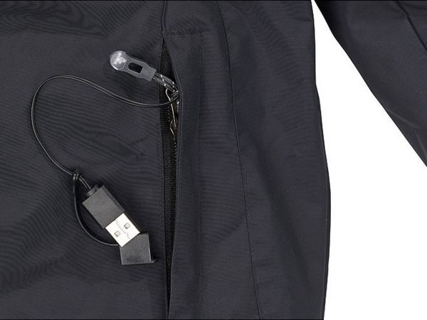 USB Anschluss - beheizbare Outdoor Fleece Jacke