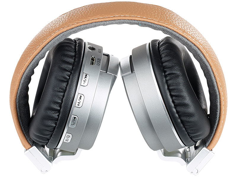 Faltbar auvisio Bluetooth Headset Faltbarer On-Ear-Kopfhörer mp3 Fm Radio