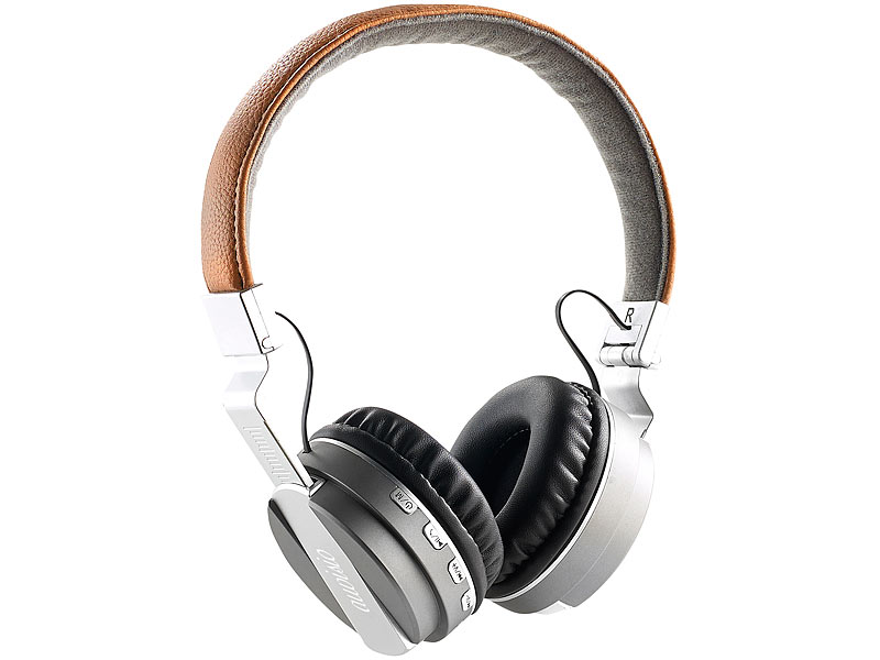 FullSize auvisio Bluetooth Headset Faltbarer On-Ear-Kopfhörer mp3 Fm Radio