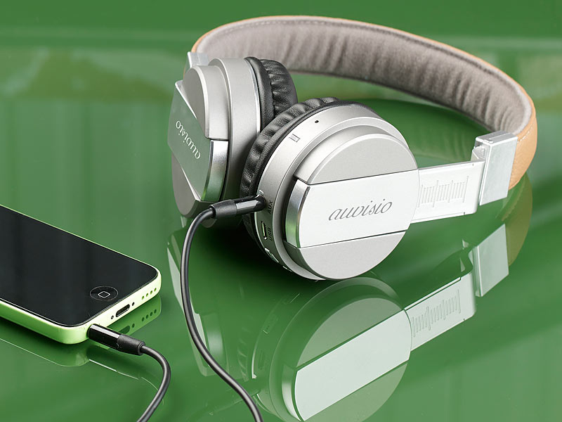 Klinke auvisio Bluetooth Headset Faltbarer On-Ear-Kopfhörer mp3 Fm Radio