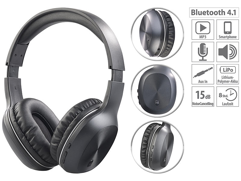 Auvisio OnEar OHS 360 mit Active Noise Cancelling 15 dB